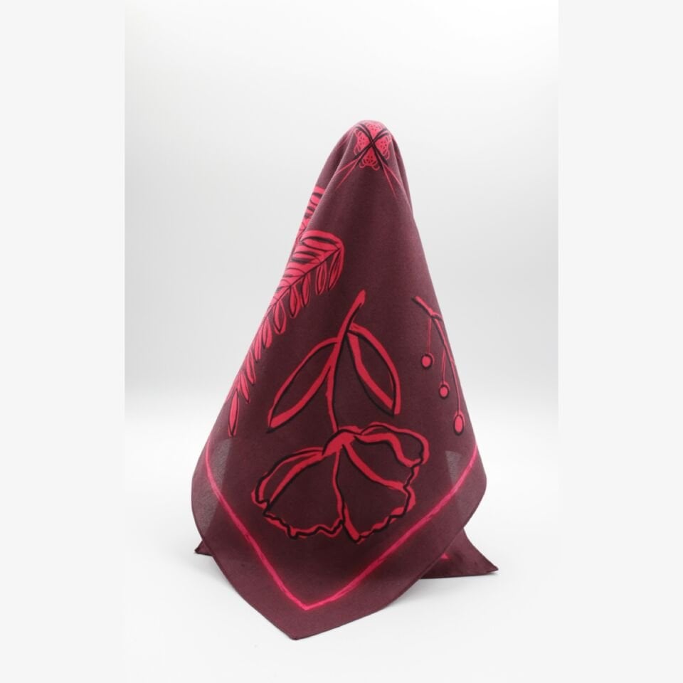 VELVET BLOSSOM - İpek Pamuk Karışım Tasarım Bandana