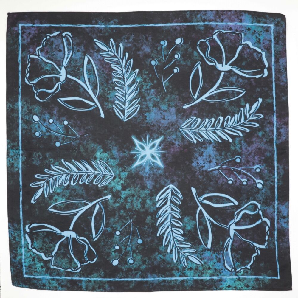 MIDNIGHT FLORA - Tasarım Bandana