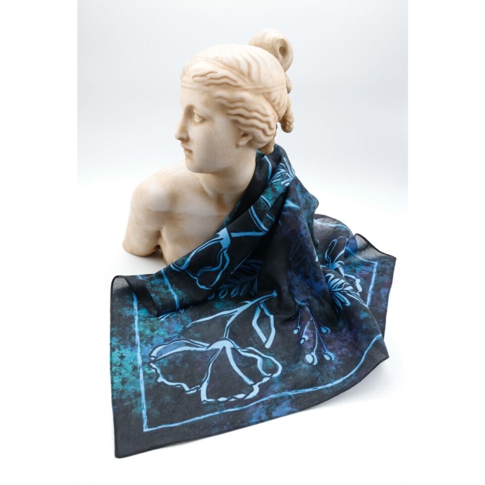 Petite Fular - Midnight Flora %100 pamuk